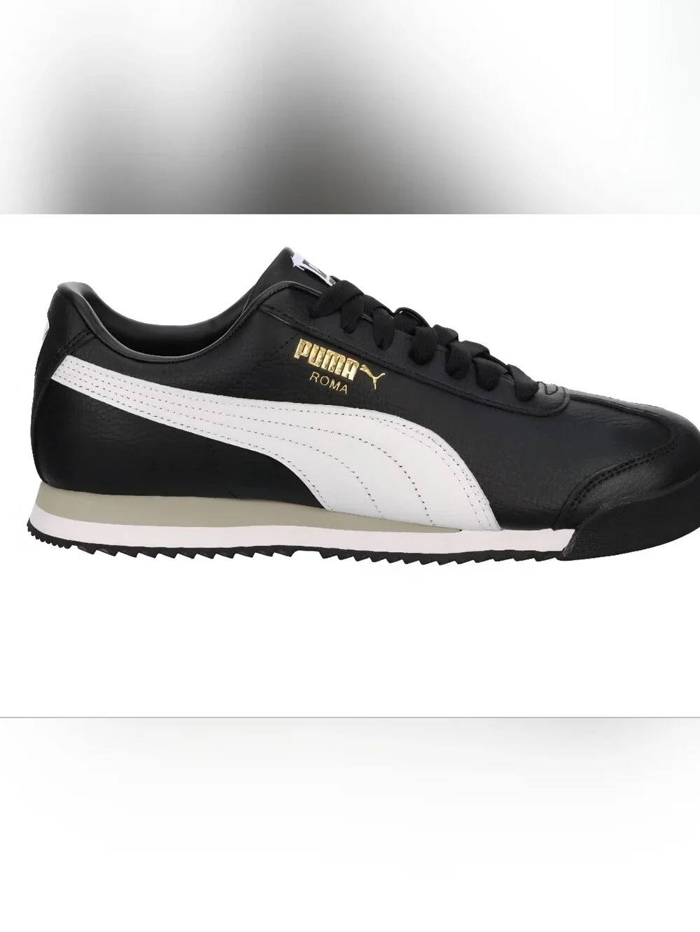 PUMA Roma 24 Standard Black White Gold Sneakers Men 7.5 / Women 9 EU 40 BNIB